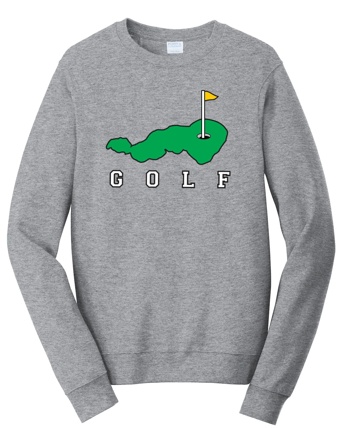 "The Lake" Golf Series - Port & Co™ Fan Favorite™ Fleece Crewneck Sweatshirt (Design F)