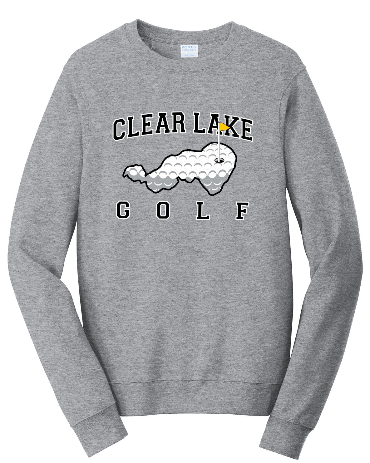 "The Lake" Golf Series - Port & Co™ Fan Favorite™ Fleece Crewneck Sweatshirt (Design H)
