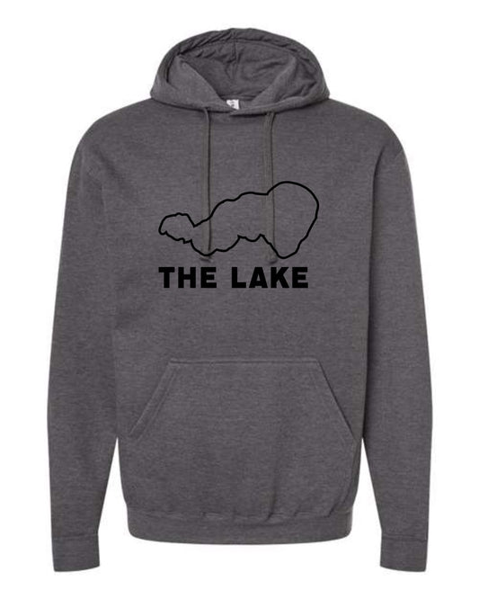 "THE LAKE" SERIES - Lake Outline Hooded Sweatshirt