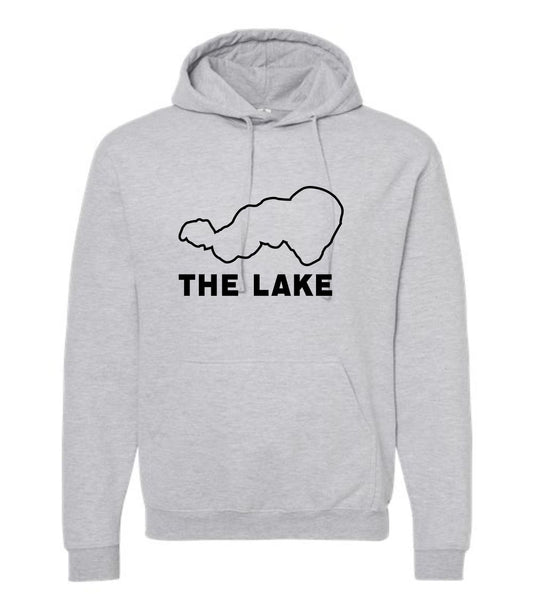 "THE LAKE" SERIES - Lake Outline Hooded Sweatshirt