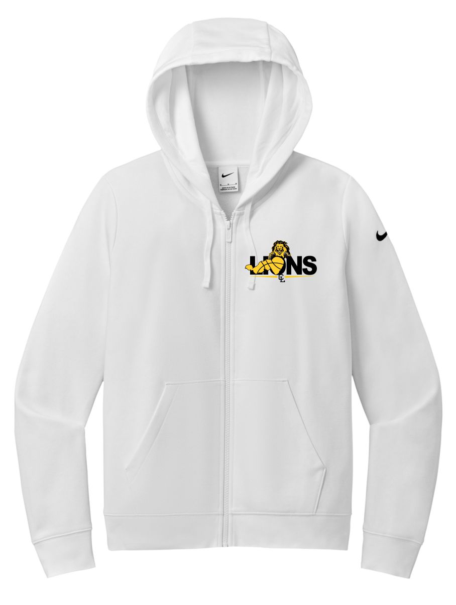 Nike Women's Club Fleece Sleeve Swoosh Full-Zip Hoodie